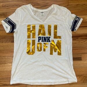 PINK U of M Bling Tee Size Large
